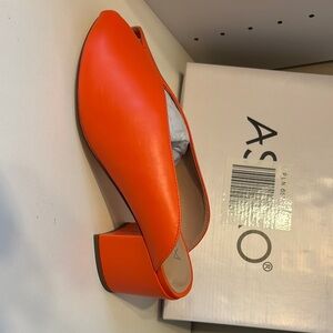Ashro Orange Sculptural Heels